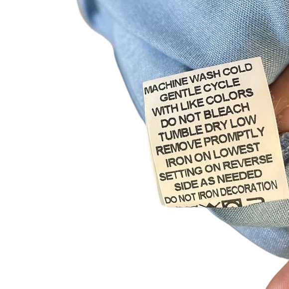 Mod‎ X Women's Leather Strap Mini Light Blue Dress, Size Large - Picture 8 of 8